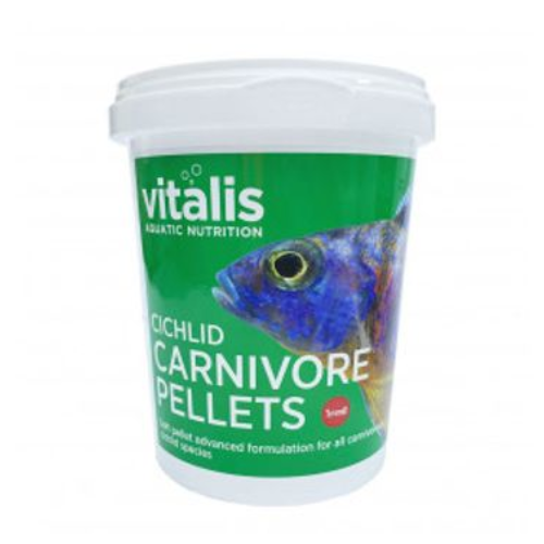 ויטליס ציקליד קרניבור פלטס Vitalis Cichlid Carnivore Pellets 260gr 1mm