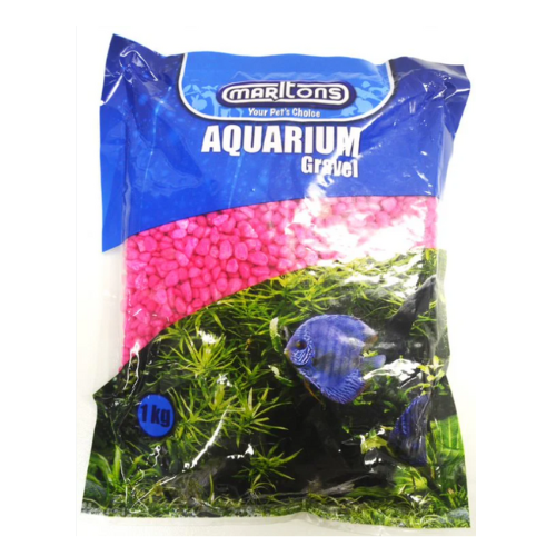 מצע חצץ לאקווריום צבע ורוד marltons aquarium gravel pink