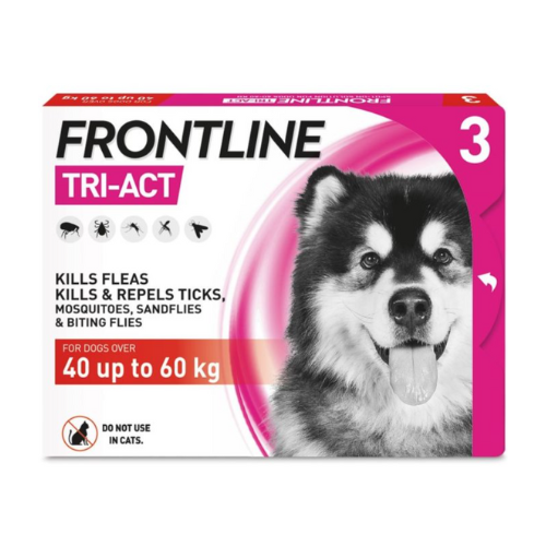 פרונטליין טרי אקט Frontline Tri Act אמפולות לכלב במשקל 40-60 קג