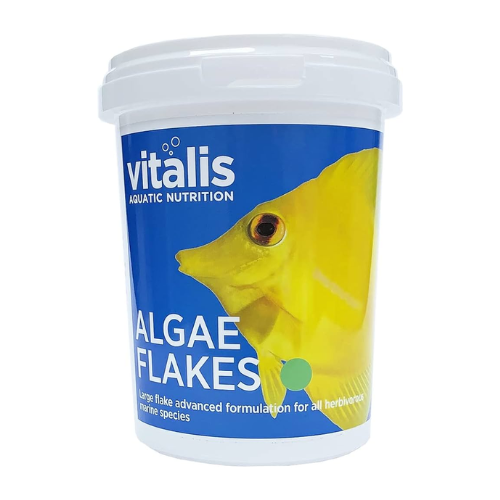 תזונה טבעית ועשירה עבור דגי האכלה צמחונית Vitalis Algae Flakes